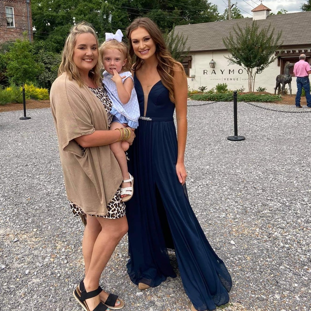Azazie Dark Navy Custom Leah Bridesmaid Dress with pockets